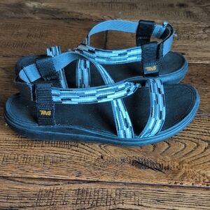 Teva Black and Blue Patterned Sandals